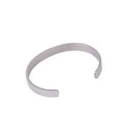 VIRAASI Men Silver-Plated Cuff Bracelet image 2
