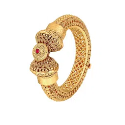 Peora Women Gold-Plated American Diamond Studded Kada Bracelet image 4