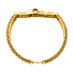 bodha Men Gold-Plated & Red Brass Antique Kada Bracelet image 3