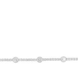 ANAYRA Women Silver-Toned & White Sterling Silver Link Bracelet image 5