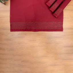 ArtEastri Set of 4 Maroon Zari Kantha Embroidered Table Placemats image 2
