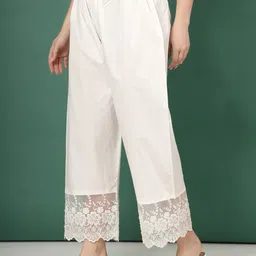 Clora Creation Floral Hem Design Knitted Ethnic Palazzos image 4