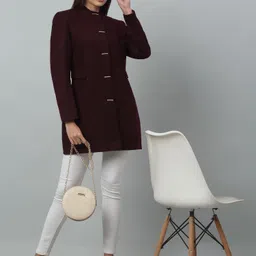 cantabil Tweed Solid Coat For Women image 4