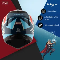 vega Off Road Marvel Thor Edition Motorbike Helmet image 3