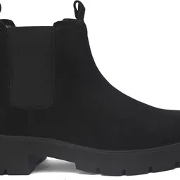 EL PASO Black Women Faux Leather Chelsea Casual Boots Boots For Women image 4