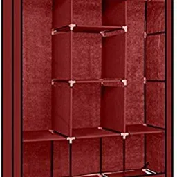 furnigully 6 + 2 Shelves 3 Door 88130 PP Collapsible Wardrobe image 2