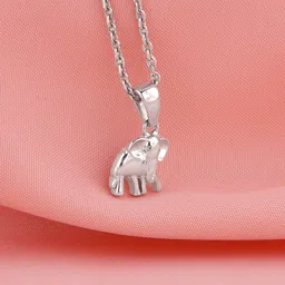 GIVA Rhodium Plated 925 Sterling Silver Pendants with Chains-picture-10