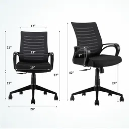 maestro seating systems Heavy-Duty Mesh Executive Office Chair with Armrests Leather Office Executive Chair image 3