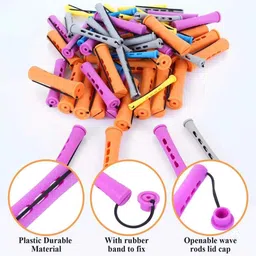 deziine Perm rods and hair rollers short hair long Pack Of 10 (1.5 CM) Hair Curler image 4