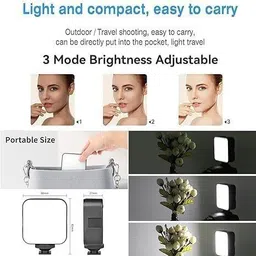 Technuv AY-83 RGB Pocket Mobile Light Dimmable Video Light, for Tablet, phone, Camera 100 lx Camera LED Light image 5
