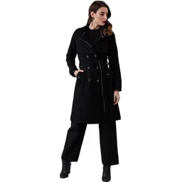 athena Wool Solid Coat For Women image 1