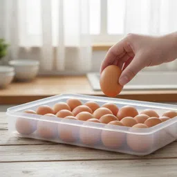 maxtid Plate Kitchen Rack 24 Grid Plastic Egg Container Kitchen Egg Storage Box Plastic-picture-33