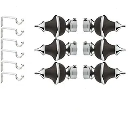 Maroon Tassels, Curtain Knobs, Tieback Hook, Rod Rail Bracket Metal-image-17