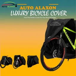 auto alaxon Universal Waterproof Cycle Cover / Bicycle Cover for Dahon Bicycles - Black Bicycle Cover Free Size image 3