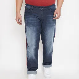instafab plus Men Regular Mid Rise Blue Jeans-picture-10