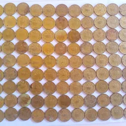 manmai coins 100 COINS LOT - 20 PAISA - LOTUS - ( 1968 - 1971 ) - CIRCULATED CONDITION - INDIA Medieval Coin Collection-picture-11