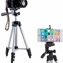 neojon 3110 Mobile Phone & Camera Stand Holder Tripod Kit with Collar Microphone Kit with Voice Recording Filter Mic for Recording Singing YouTube (2in1 Combo Pack) Tripod, Monopod Kit, Tripod Kit, Monopod image 2