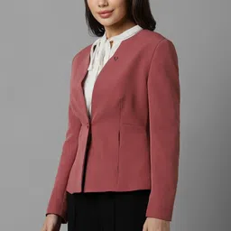 allen solly Women Solid Single Breasted Formal Blazer image 3
