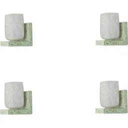 1ST TIME White & White Textured Wood Contemporary Cylinder Shaped Wall Lamp image 2