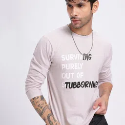 glitchez Comfort Essentials Typo Print Regular Fit T-shirt-picture-22
