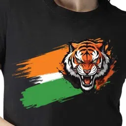 BRATMA Unisex Printed Raw Edge T-shirt image 2