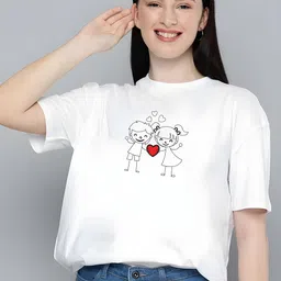 KAIDO Women Pure Cotton T-shirt-image-35