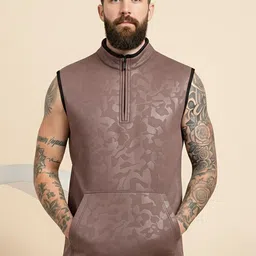 Mast & Harbour Men Camouflage Printed High Neck Pullover Fleece Sweatshirt Kangaroo Pocket-picture-10