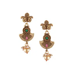 Jazz and Sizzle Gold-Plated Stone-Studded & Beaded Jewellery Set image 3