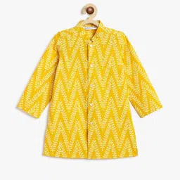 Campana Boys Floral Printed Regular Pure Cotton Kurta with Pyjamas image 3