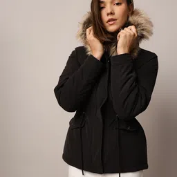 ONLY Spread Collar Single-Breasted Parka Coat image 1