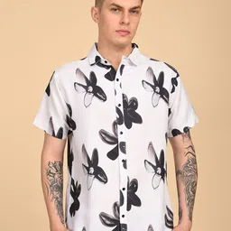 TIGER SNAKE Floral Printed Spread Collar Regular Fit Shirt-picture-32