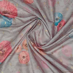 PBS PRINTS Floral Zari Silk Blend Designer Tussar Saree image 4