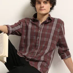 Bushirt Men Classic Checked Casual Shirt-image-82