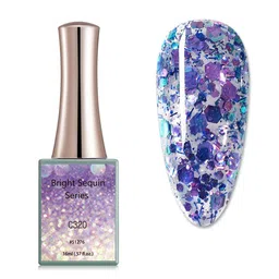 BELLE GAGA Bright Sequin Series UV LED Gel Nail Polish - 16 ml - C320 image 5