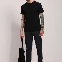 SHOWOFFFF Men Comfort Slim Fit Low-Rise Corduroy Trousers image 5