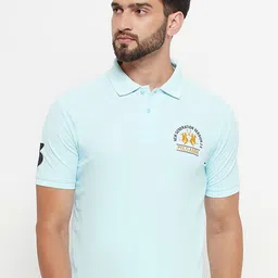 RENUOVO Men Polo Collar Applique T-shirt-picture-15