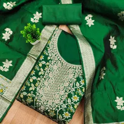 KALINI Organza Unstitched Dress Material-picture-15