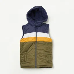 Fame Forever by Lifestyle Boys Hooded Colourblocked Gilet Jacket-picture-24