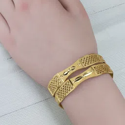 PRIVIU Set Of 2 Gold Plated Bangles image 5
