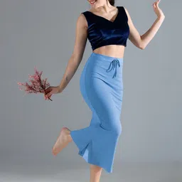 IndianRang Pack Of 2 Stretchable High-Rise 4-Way Stretchable Mermaid Fit Saree Shapewear image 2