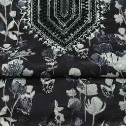 Meena Bazaar Printed Art Silk Unstitched Dress Material image 5