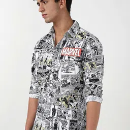 Bewakoof Official Marvel Merchandise Men Avengers Printed Cotton Casual Shirt image 4