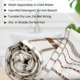 Athom Living White & Blue 3 Pcs Printed Cotton 210 GSM Bath Towel image 3