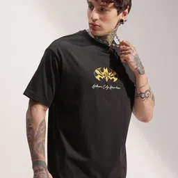 HIGHLANDER Men Batman Graphic Printed Round Neck Relaxed Fit T-shirt-picture-25