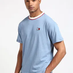 Tommy Hilfiger Men Solid Round Neck Cotton T-shirt image 4