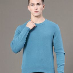 Red Tape Men Solid Round Neck Sweater-picture-1