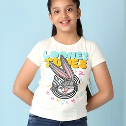 V-Mart Girls Graphic Printed Round Neck Cotton T-shirt image 3