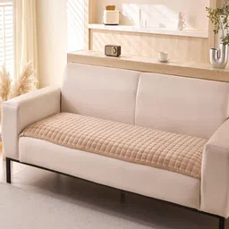 HOUSE OF QUIRK Coffee Brown Velvet Check Anti-Slip Stretch Sofa Mat 70cm x 1.8m-image-32