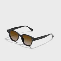 SAM & MARSHALL Unisex Brown Lens & Black Round Sunglasses with-picture-34