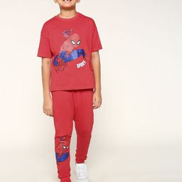 BONKIDS Boys Spider Man Printed Cotton Mid Rise Joggers-picture-20